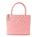 Chanel Caviar Medallion CC Tote Light Pink