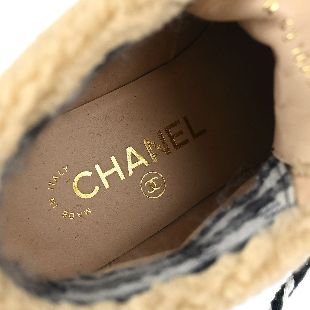Chanel * Short Boots Brown Shoes #36