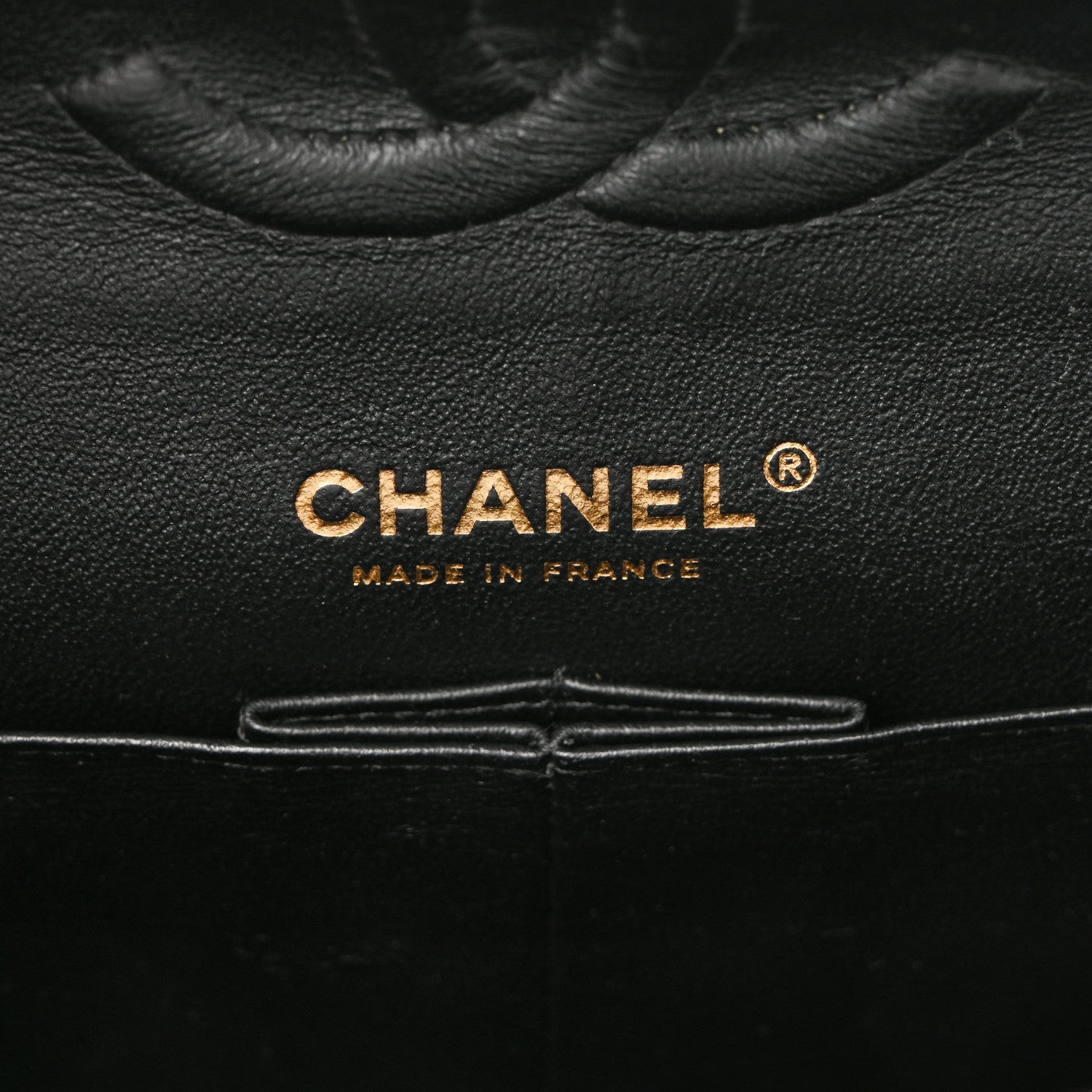 Chanel Lambskin Chevron Quilted Medium Double Flap Black