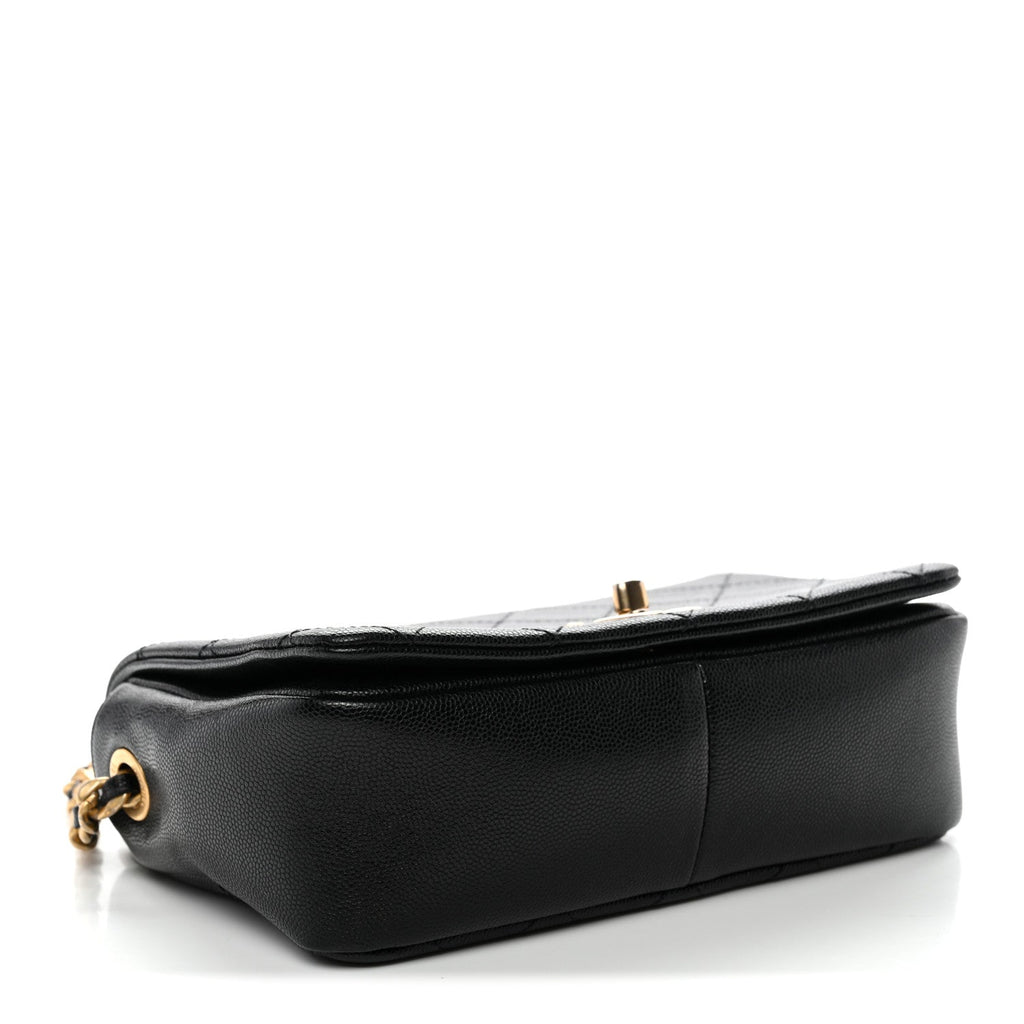 Chanel Caviar Quilted Small Fashion Therapy Flap Bag Black
