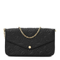 Louis Vuitton Empreinte Pochette Felicie Chain Wallet Black