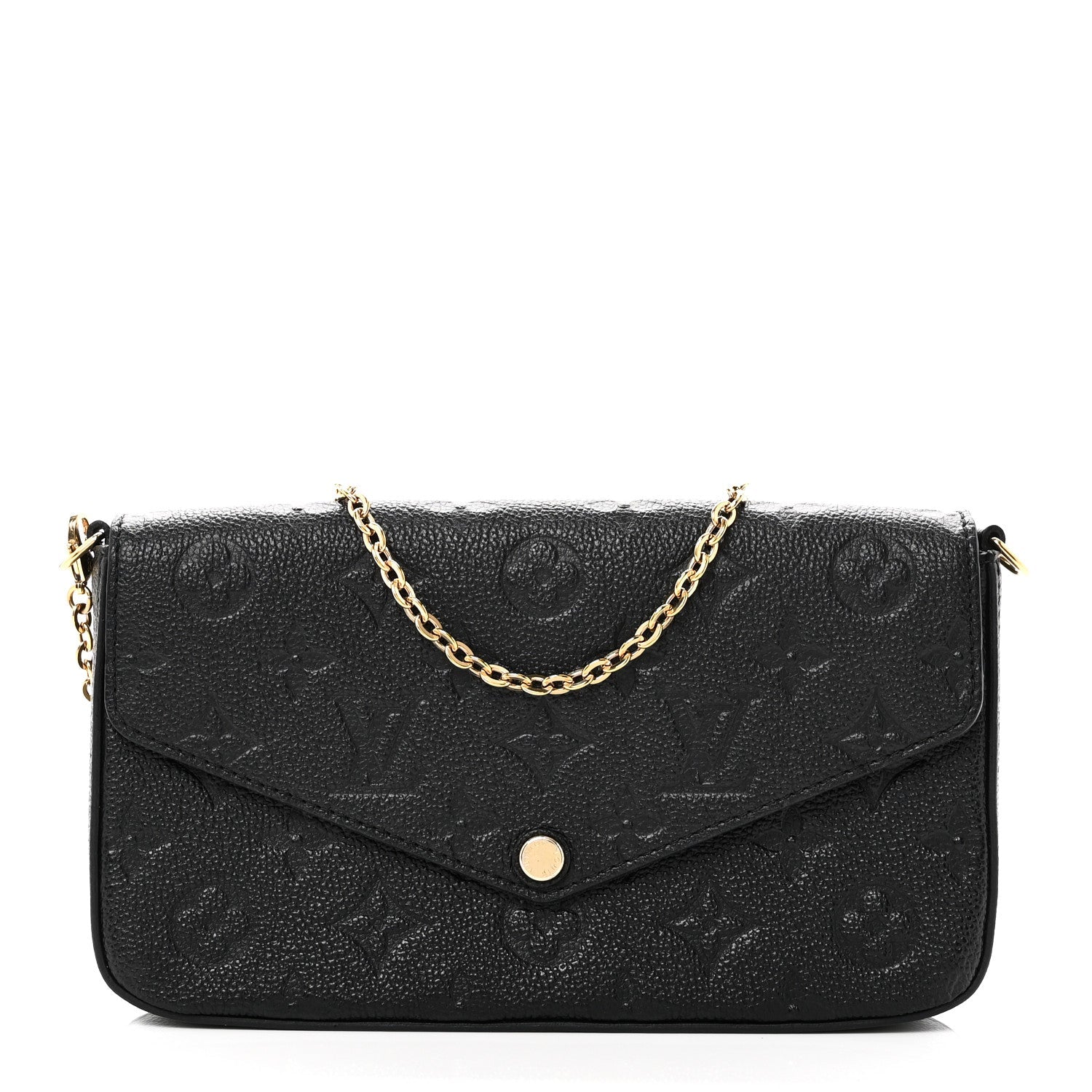 Louis Vuitton Empreinte Pochette Felicie Chain Wallet Black