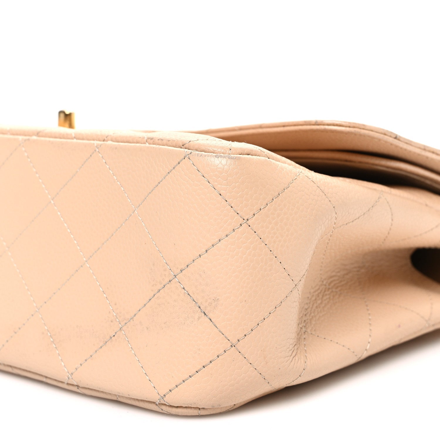 Chanel Caviar Quilted Jumbo Double Flap Beige Clair