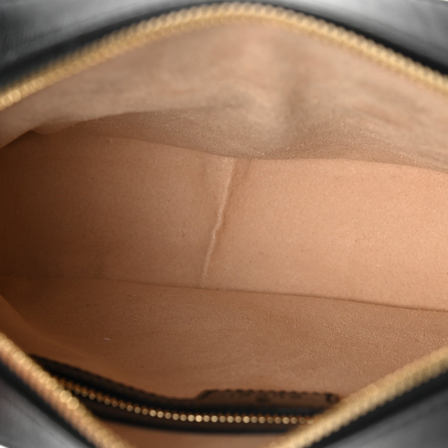 Gucci Textured Calfskin Small Horsebit 1955 Shoulder Bag Black