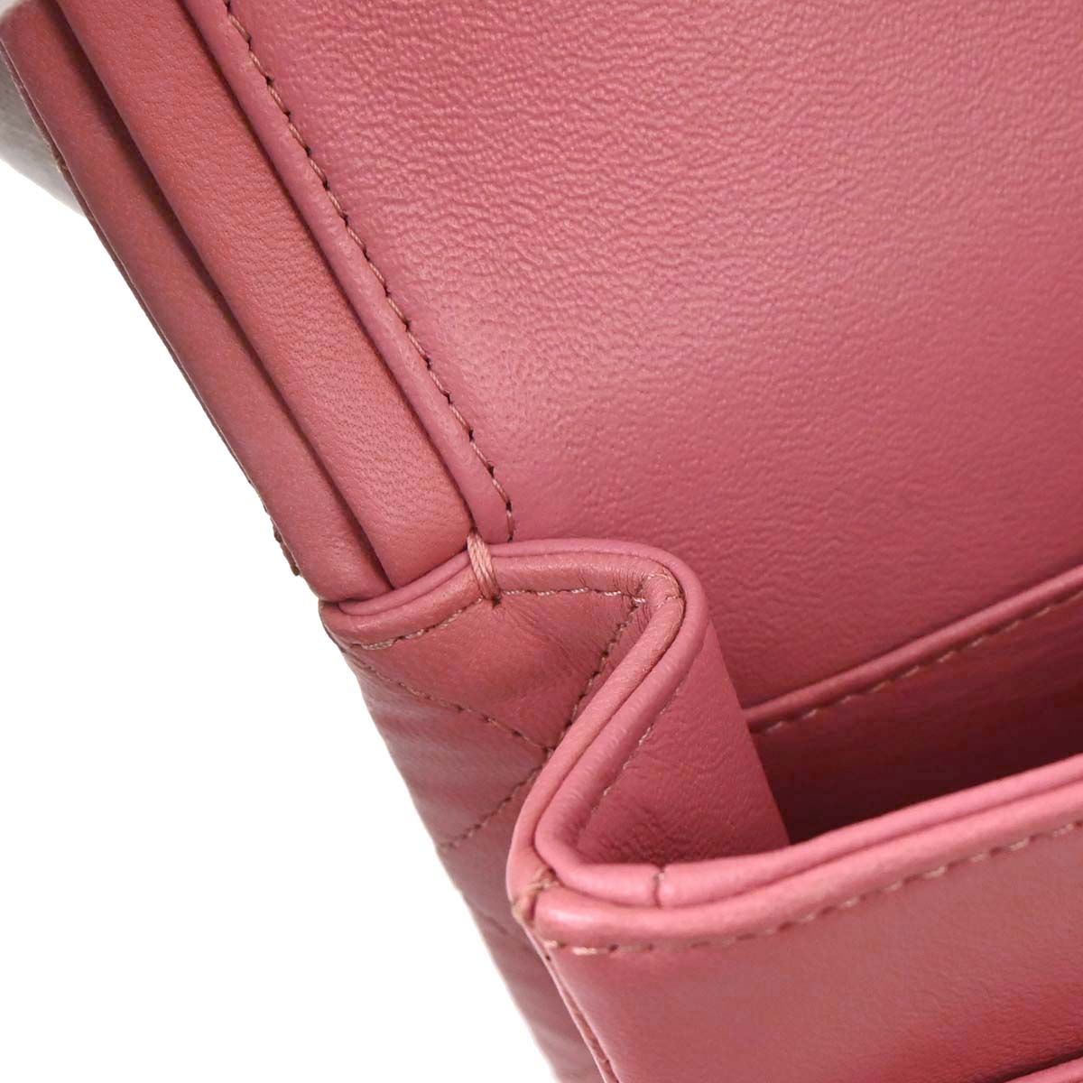 Chanel 2013-2014 Pink Lambskin Medium Classic Double Flap Shoulder Bag