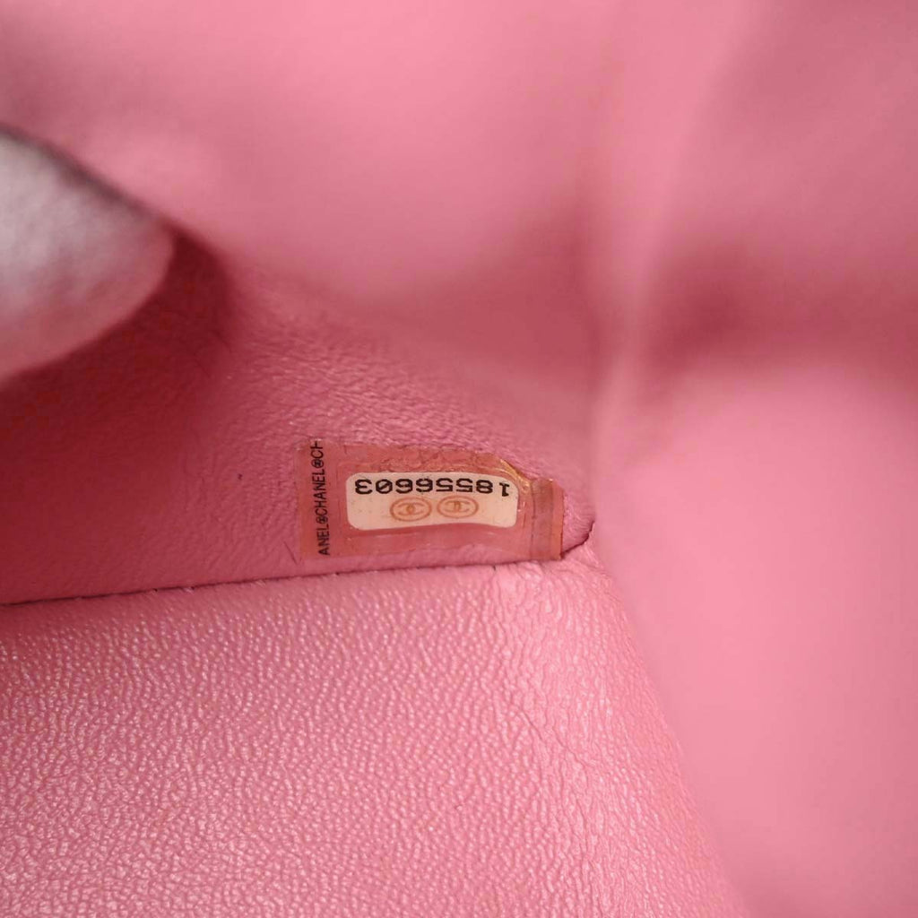 Chanel 2013-2014 Pink Lambskin Medium Classic Double Flap Shoulder Bag