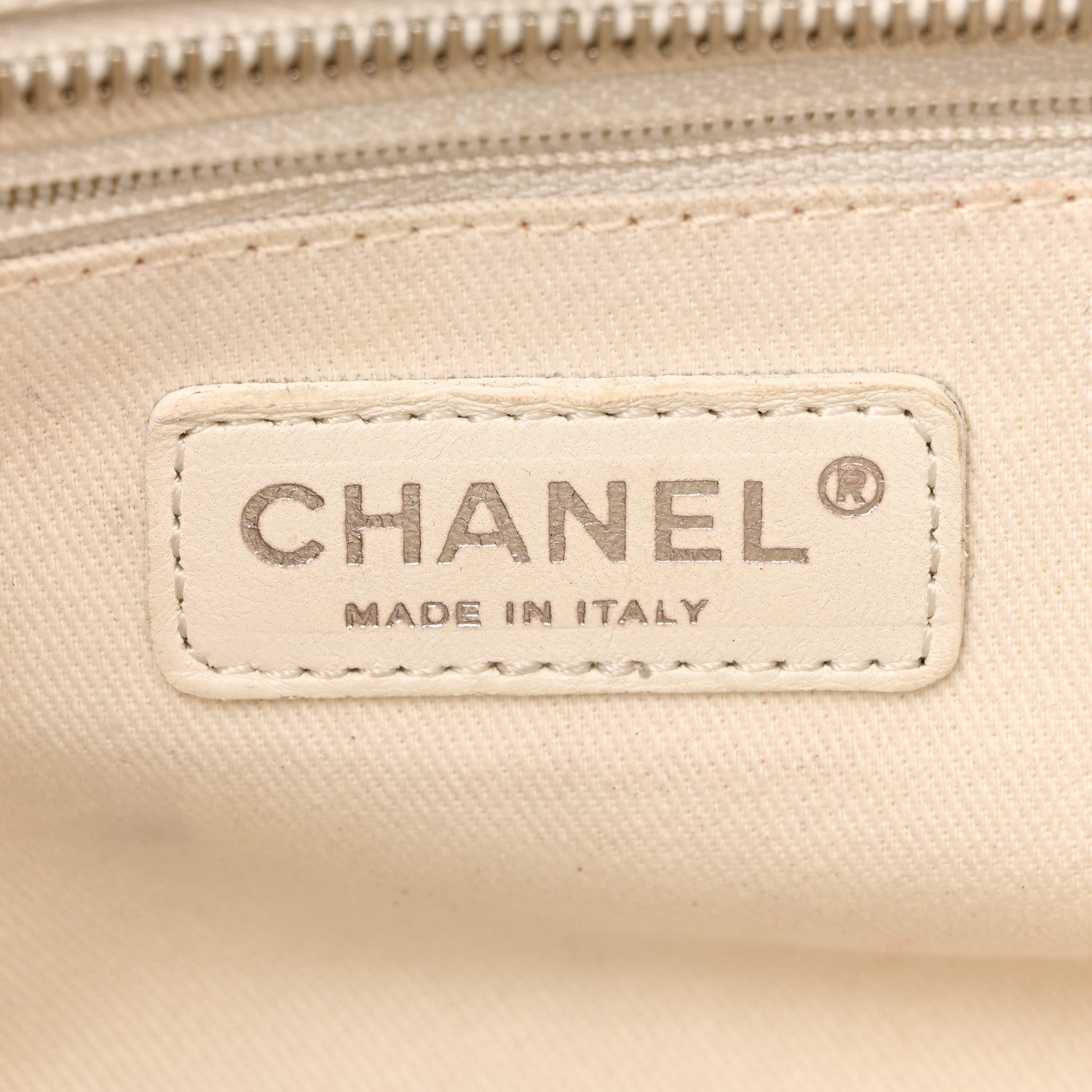 Chanel Caviar Quilted Petit Timeless Tote PTT White