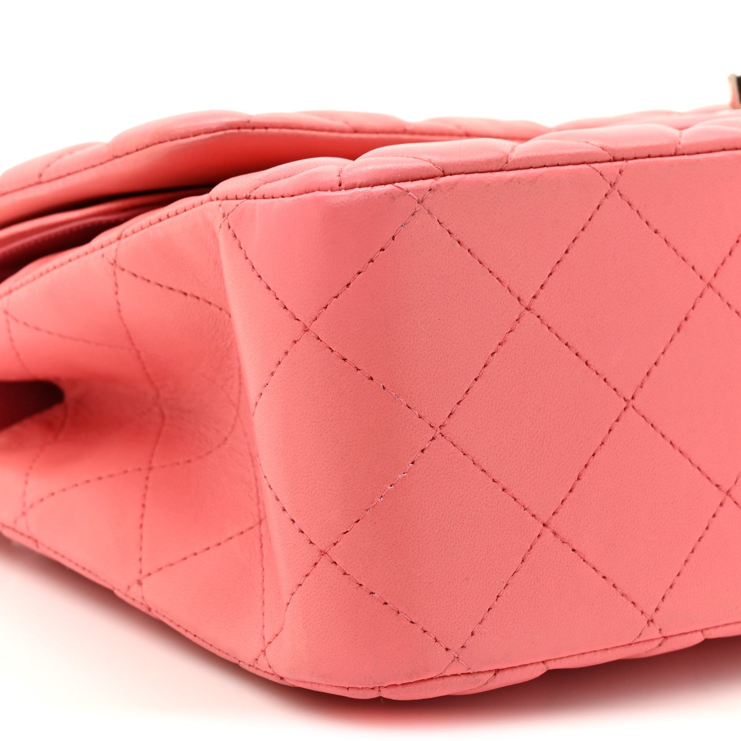 Chanel Lambskin Quilted Jumbo Double Flap Pink