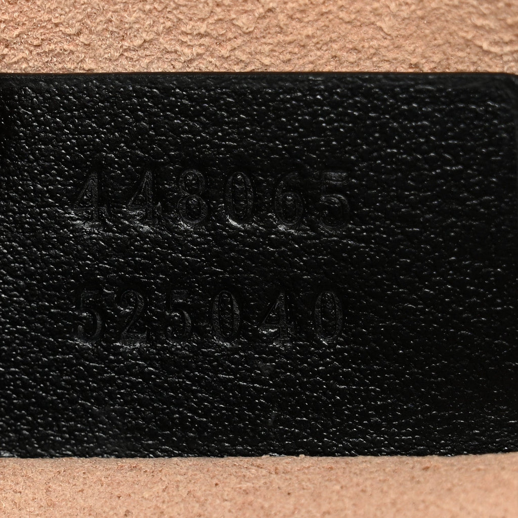 Gucci Calfskin Matelasse Mini GG Marmont Chain Shoulder Bag Black