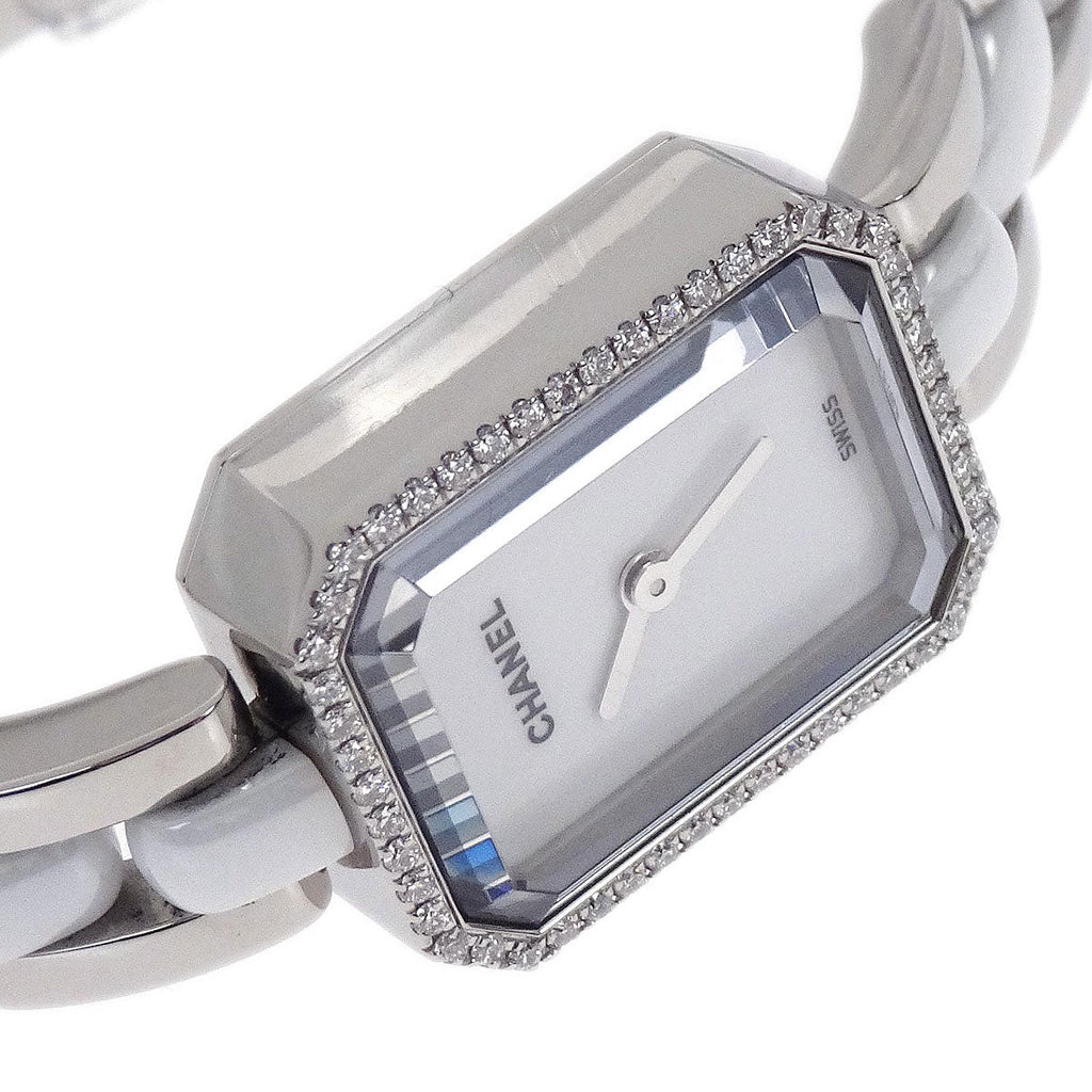 Chanel Premiere Quartz Watch SS Ceramic Diamond H2132