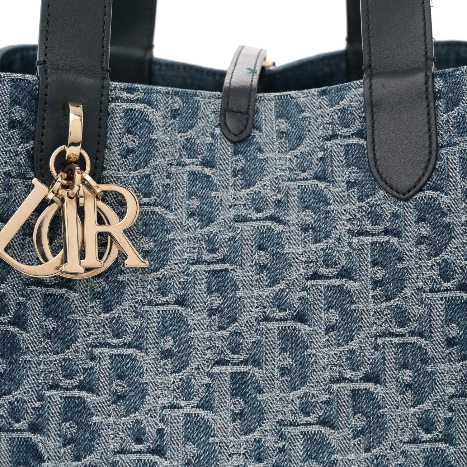 Christian Dior Denim Jacquard Oblique Medium Toujours Blue