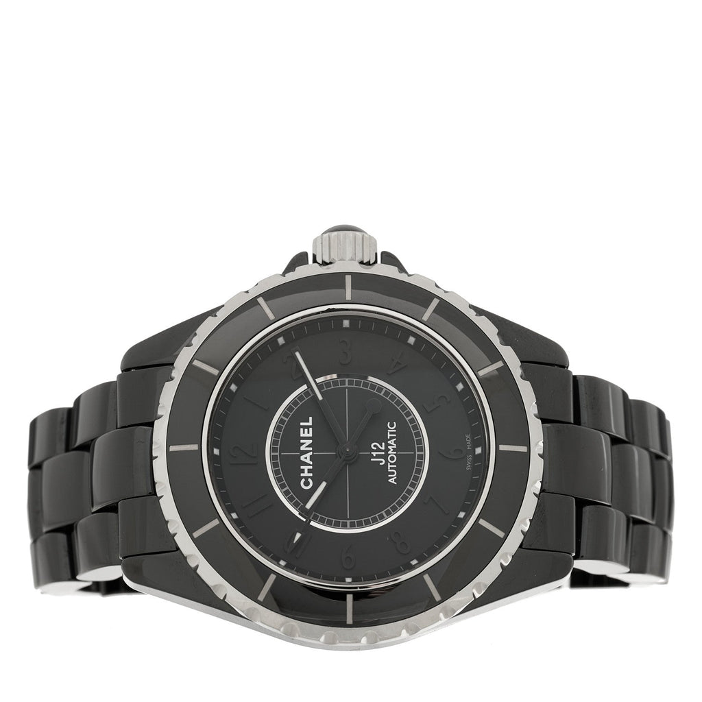 Chanel Stainless Steel Ceramic 38mm J12 Phantom Automatic Watch Black