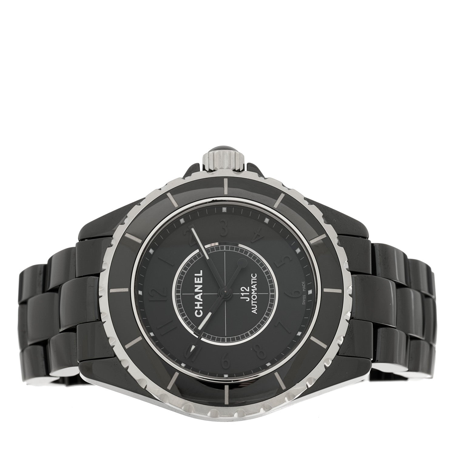 Chanel Stainless Steel Ceramic 38mm J12 Phantom Automatic Watch Black