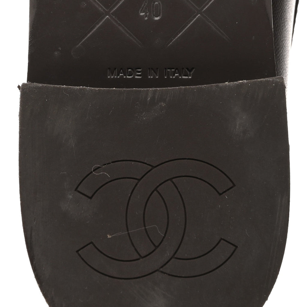 Lambskin Quilted CC Turnlock Loafers 40 Dark Brown