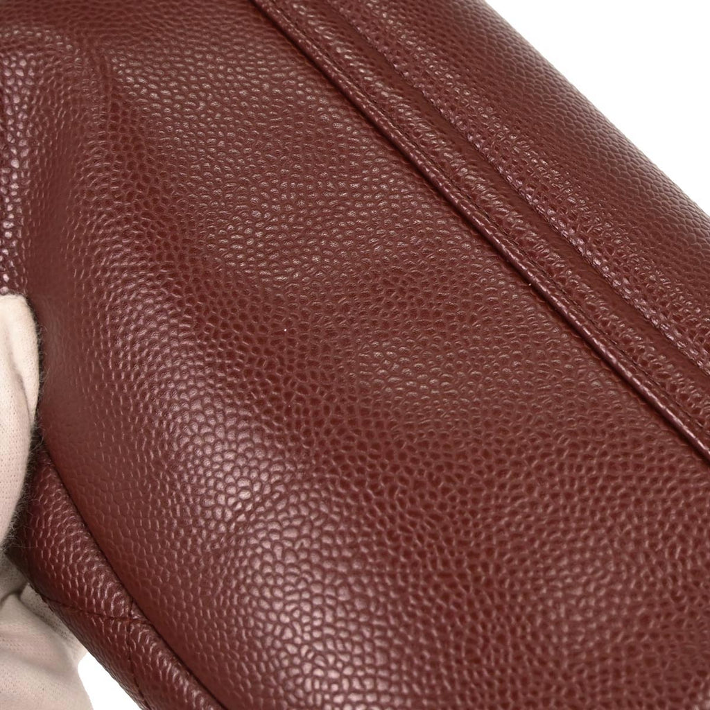 Chanel 2013-2014 Brown Caviar Skin Half Moon WOC Shoulder Wallet Bag