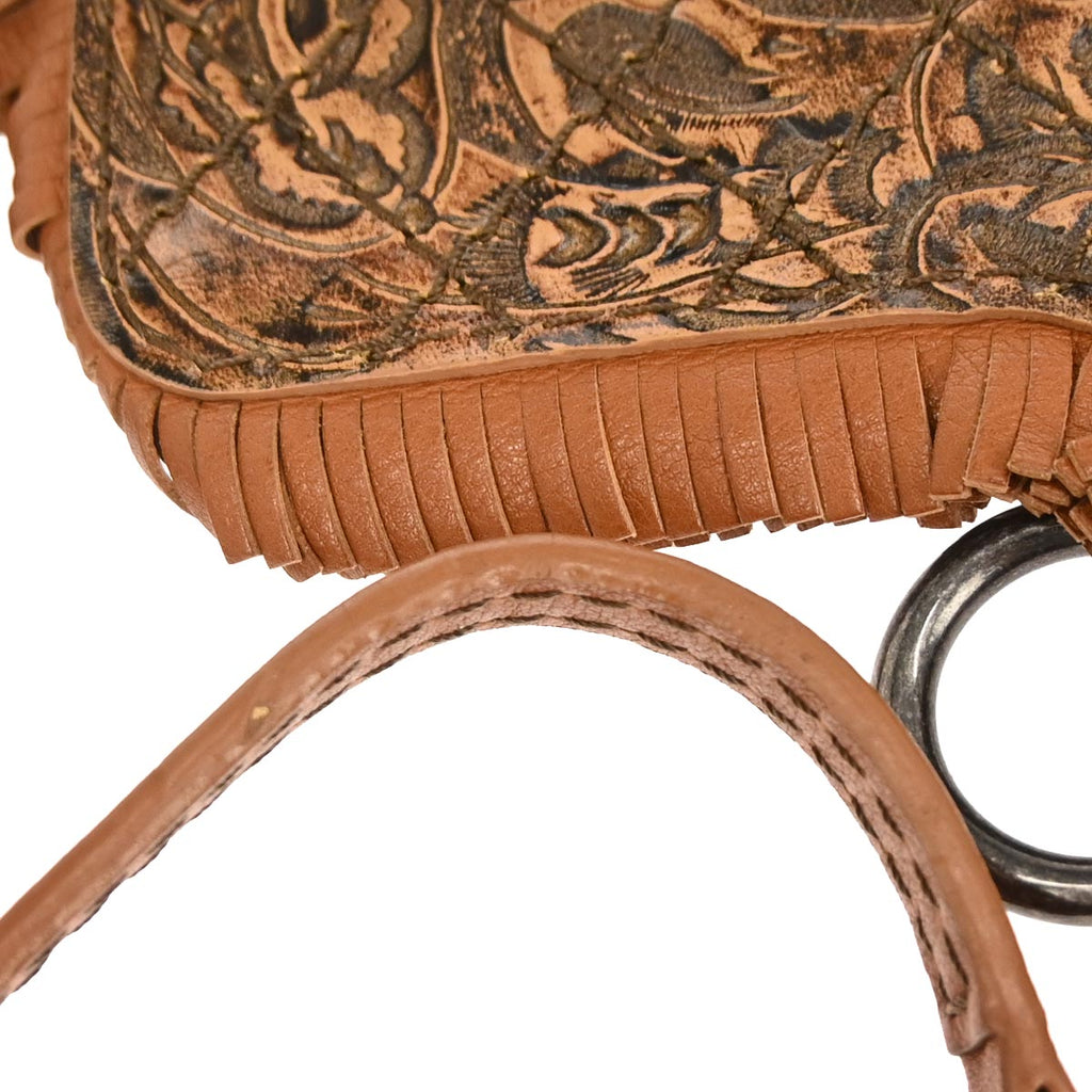 Chanel 2014 Brown Embossed Leather Paris-Dallas Holster Shoulder Bag