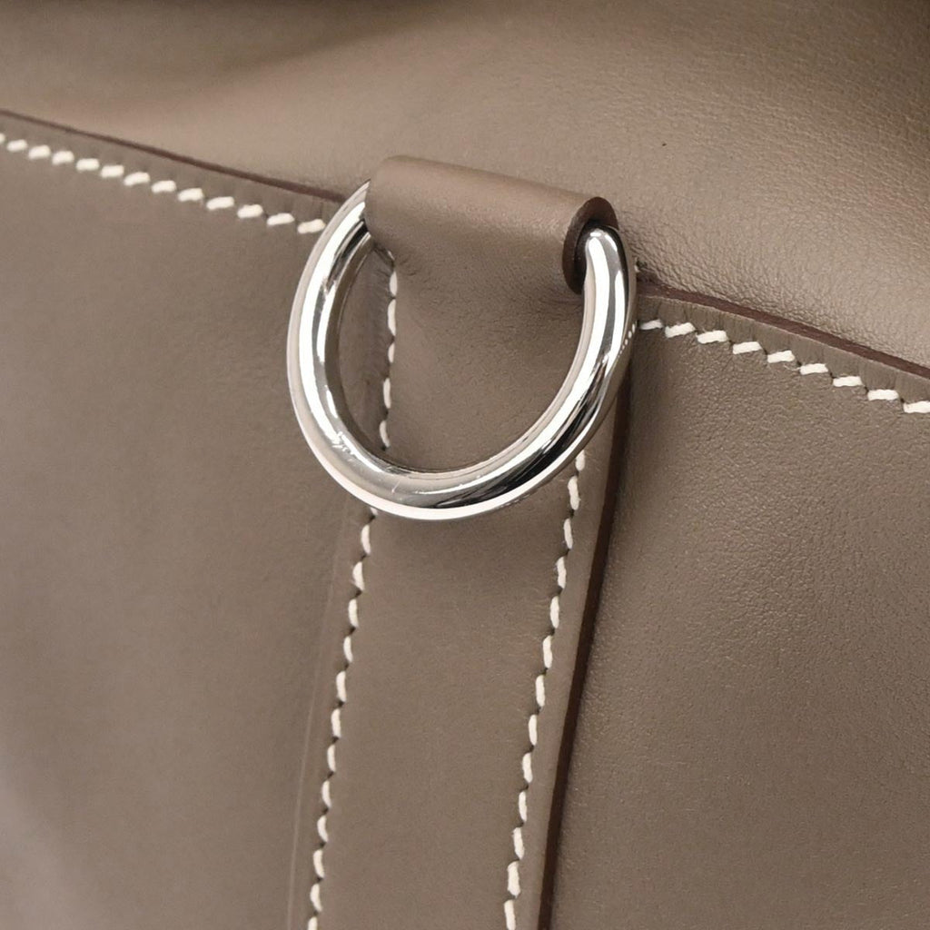 Hermes Etoupe Gray Swift Toolbox 26 2way Shoulder Handbag