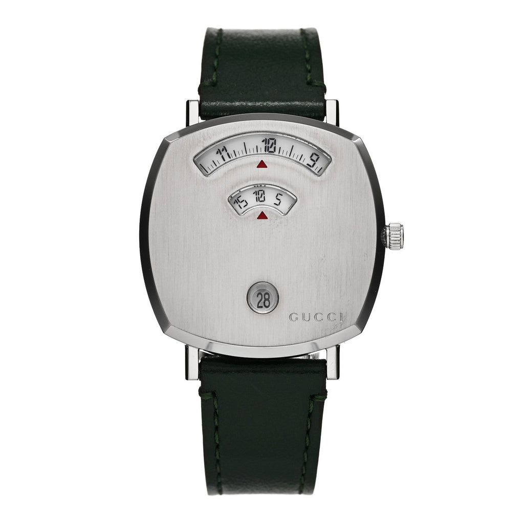 Gucci Stainless Steel Calfskin 35mm Grip Quartz Watch Green