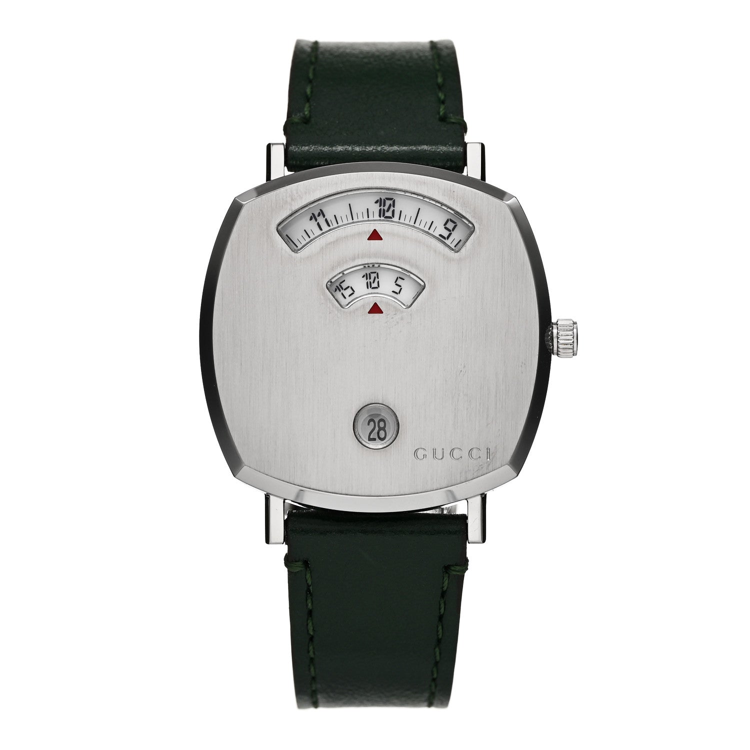 Gucci Stainless Steel Calfskin 35mm Grip Quartz Watch Green