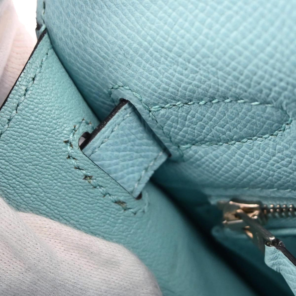 Hermes Blue Atoll Epsom Kelly 28 Sellier 2way Shoulder Handbag