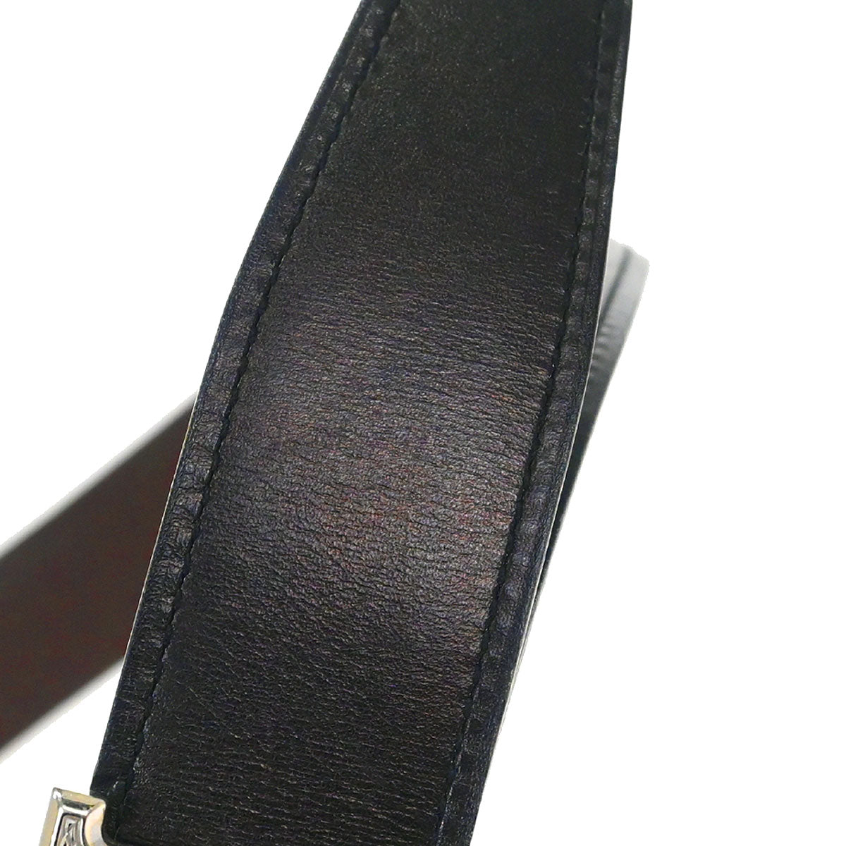 Hermes Black Box Calf Togo Constance Guilloche Reversible Belt #95