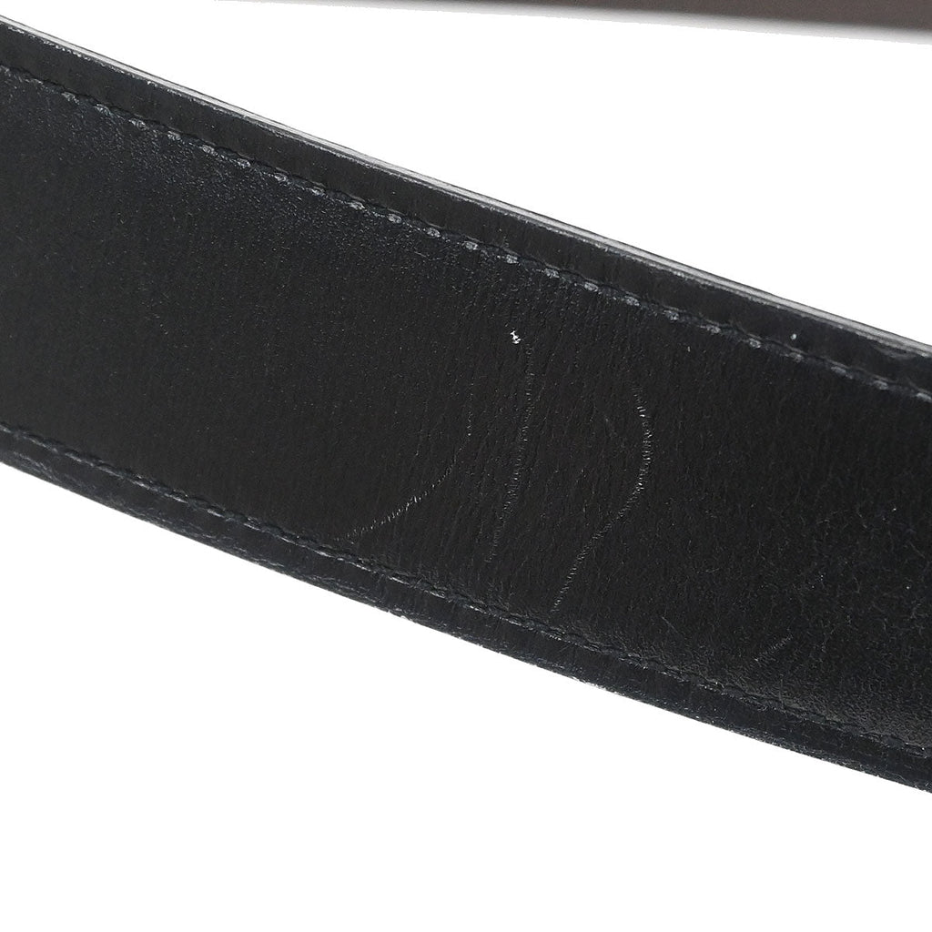 Hermes Black Box Calf Togo Constance Guilloche Reversible Belt #95