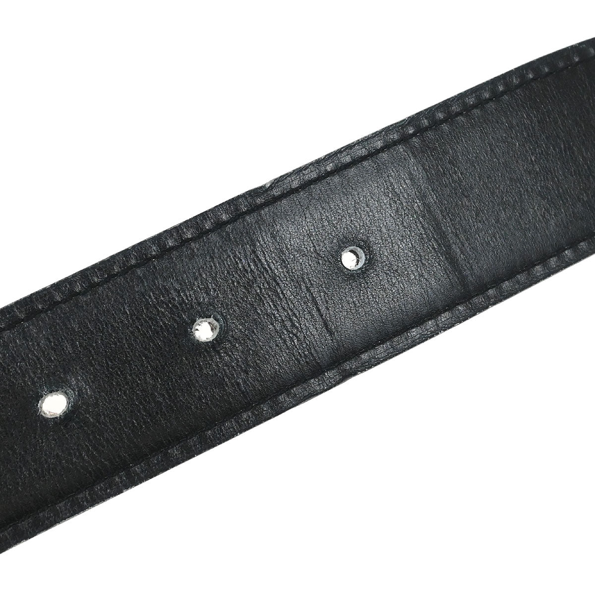 Hermes Black Box Calf Togo Constance Guilloche Reversible Belt #95