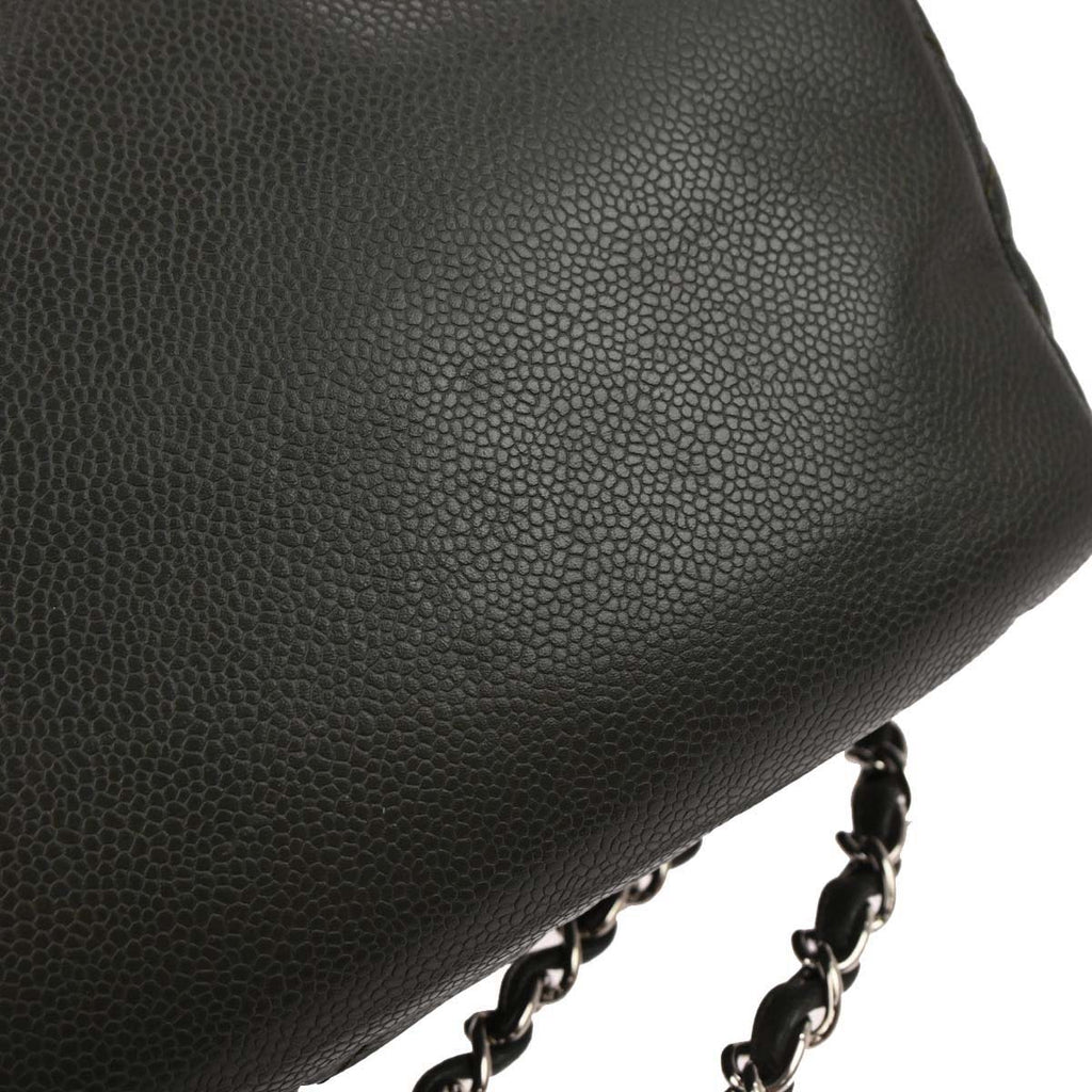 Chanel 2011 Gray Calfskin Shoulder Bag