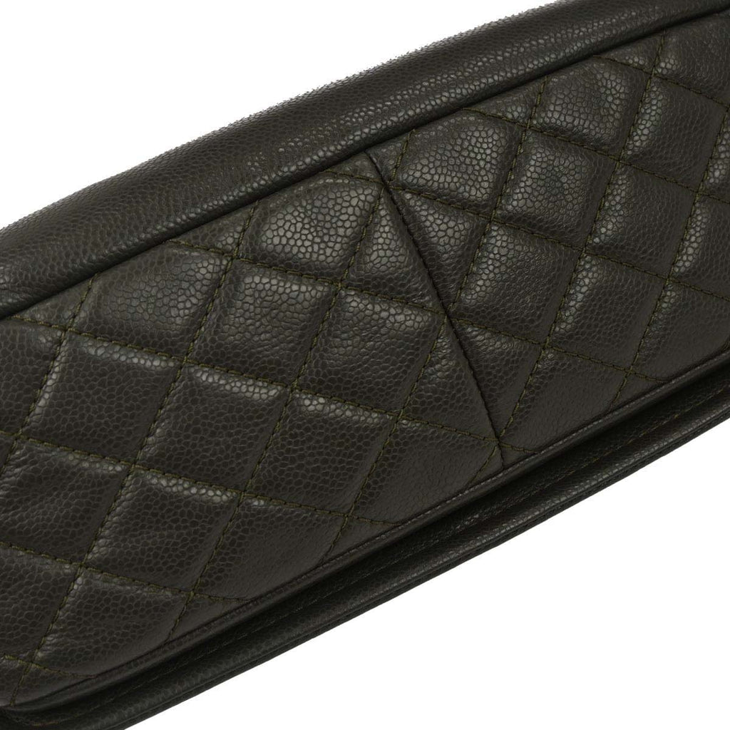 Chanel 2011 Gray Calfskin Shoulder Bag