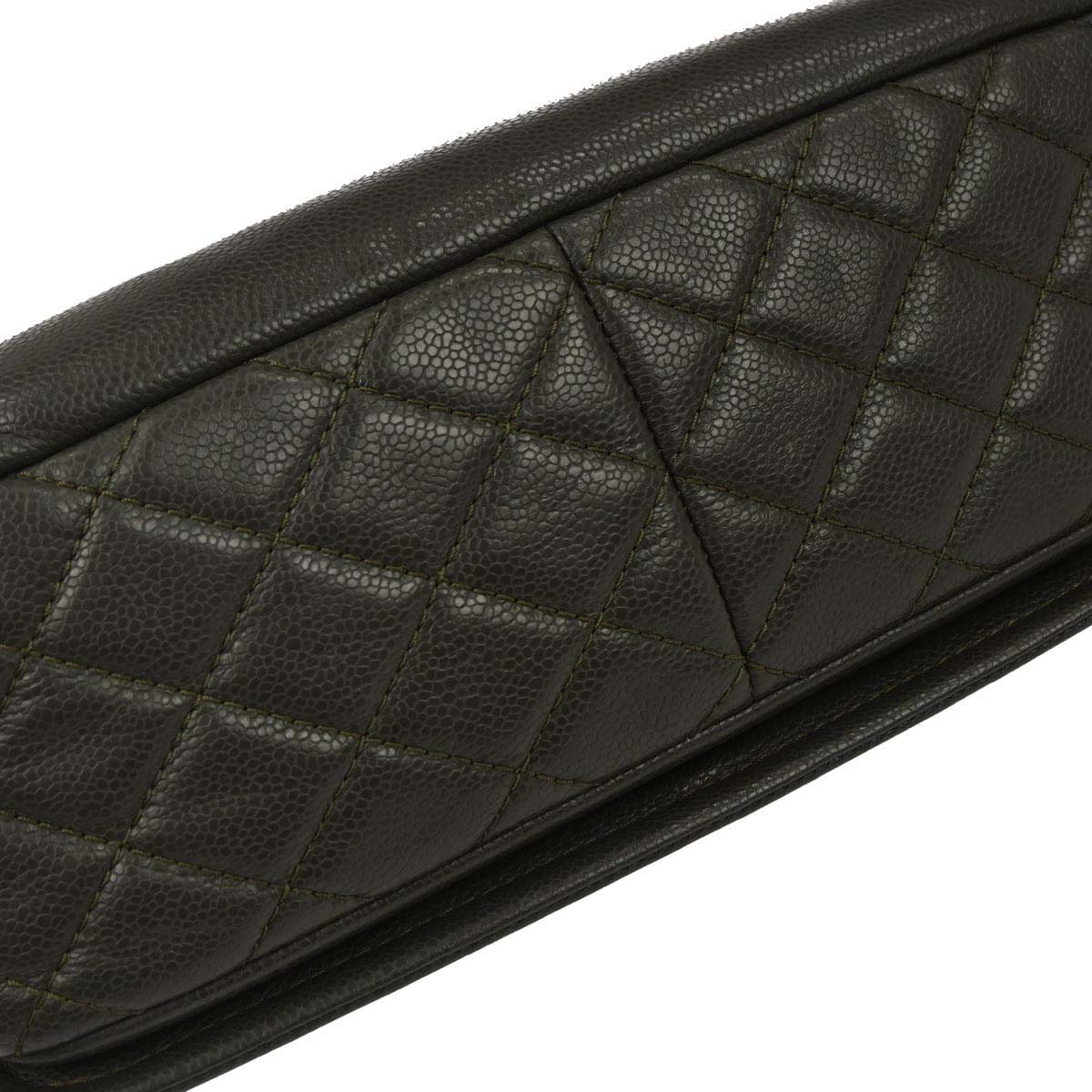 Chanel 2011 Gray Calfskin Shoulder Bag