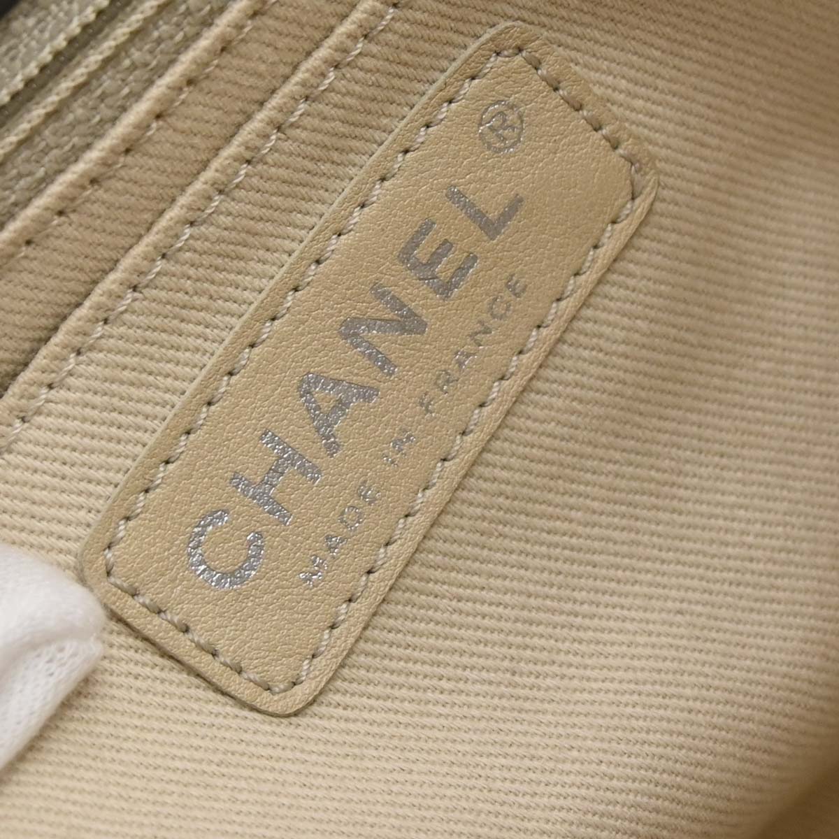 Chanel 2011 Gray Calfskin Shoulder Bag