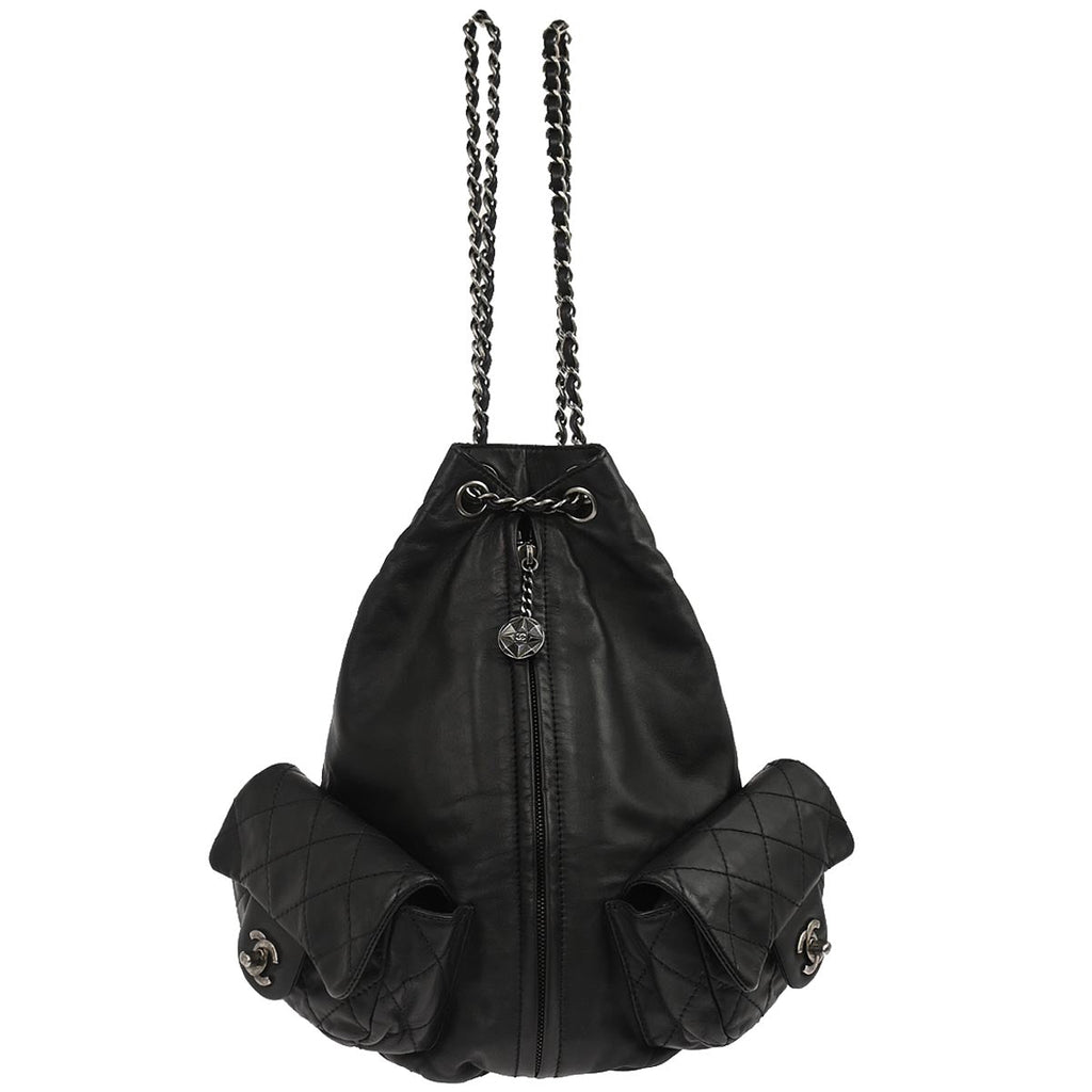 Chanel 2012-2013 Black Calfsikin 2way Backpack