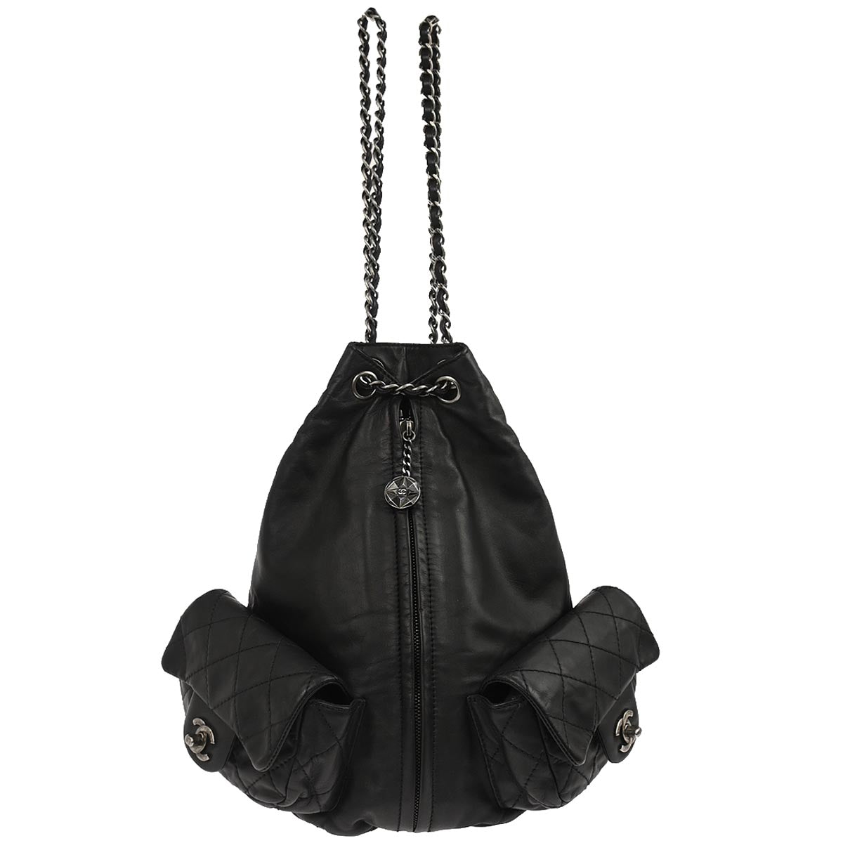 Chanel 2012-2013 Black Calfsikin 2way Backpack
