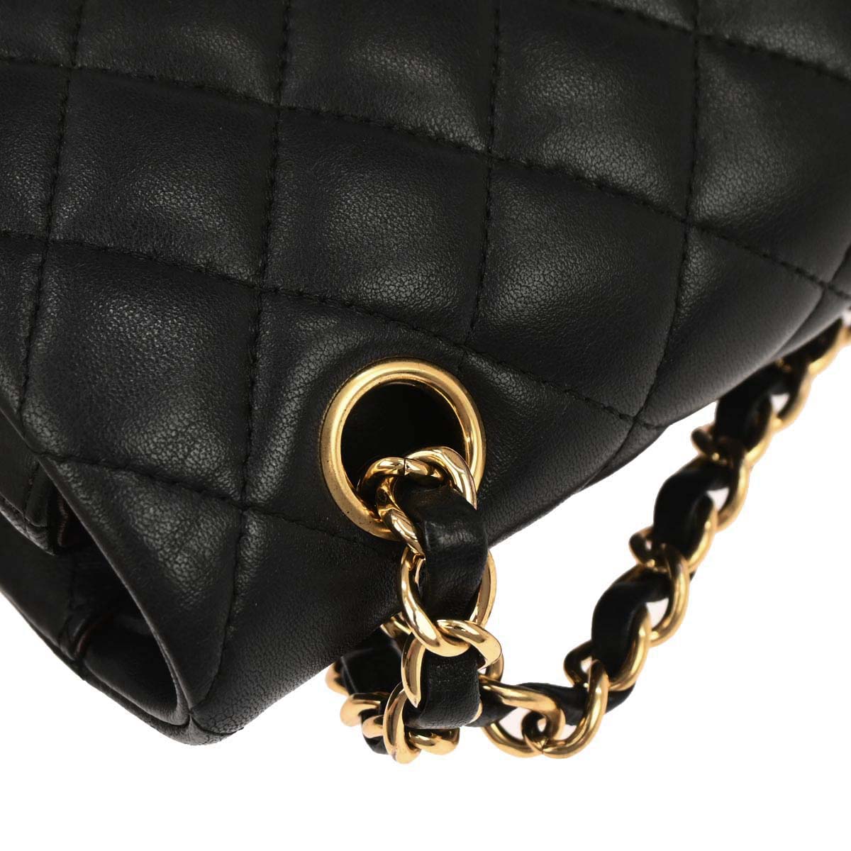 Chanel 2019 Black Lambskin Medium Classic Double Flap Shoulder Bag