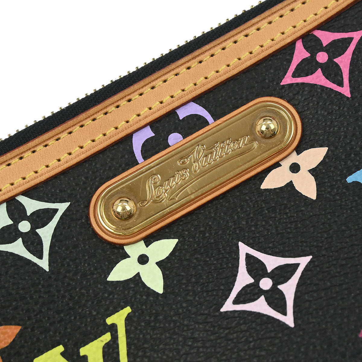 Louis Vuitton 2011 Black Multicolor Pochette Milla MM Handbag M60097