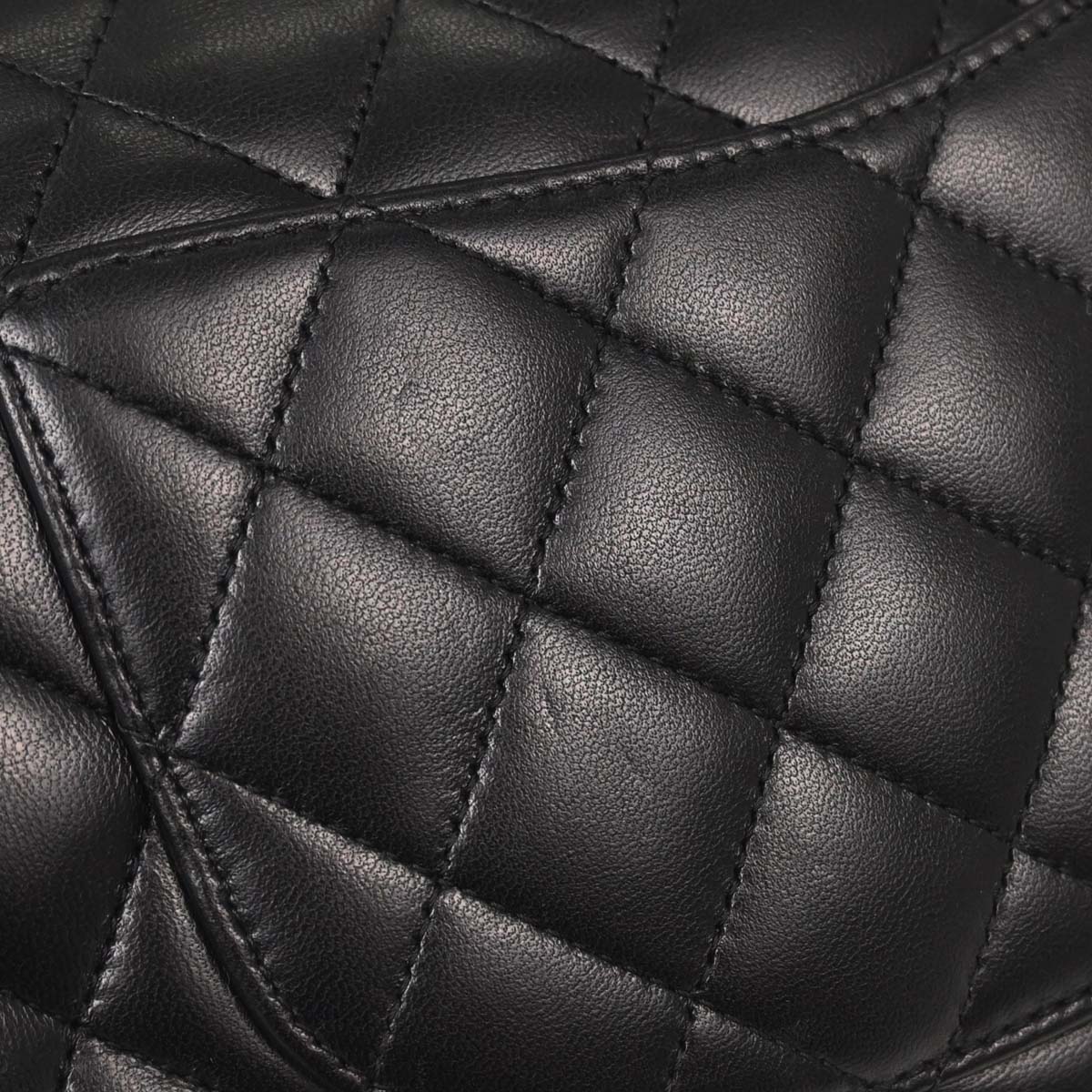 Chanel Black Lambskin Medium Classic Double Flap Shoulder Bag