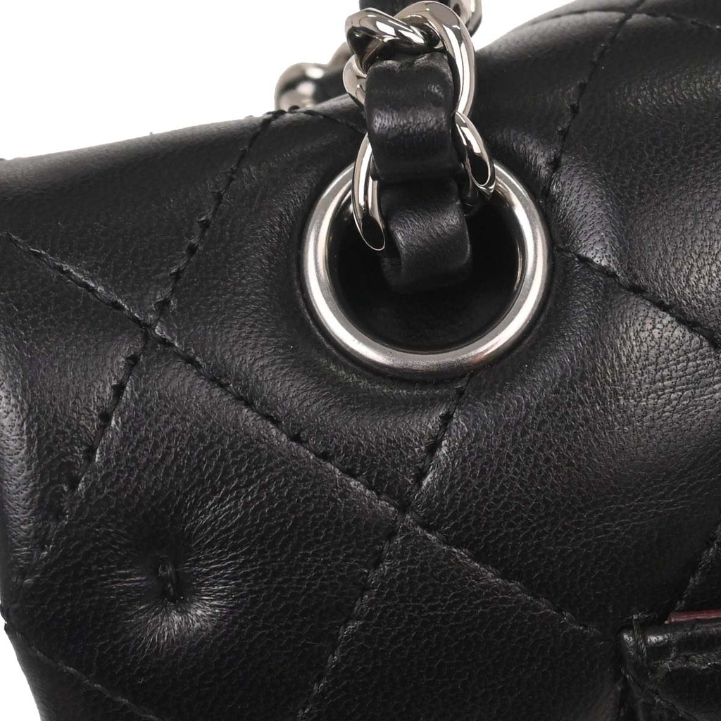 Chanel Black Lambskin Medium Classic Double Flap Shoulder Bag