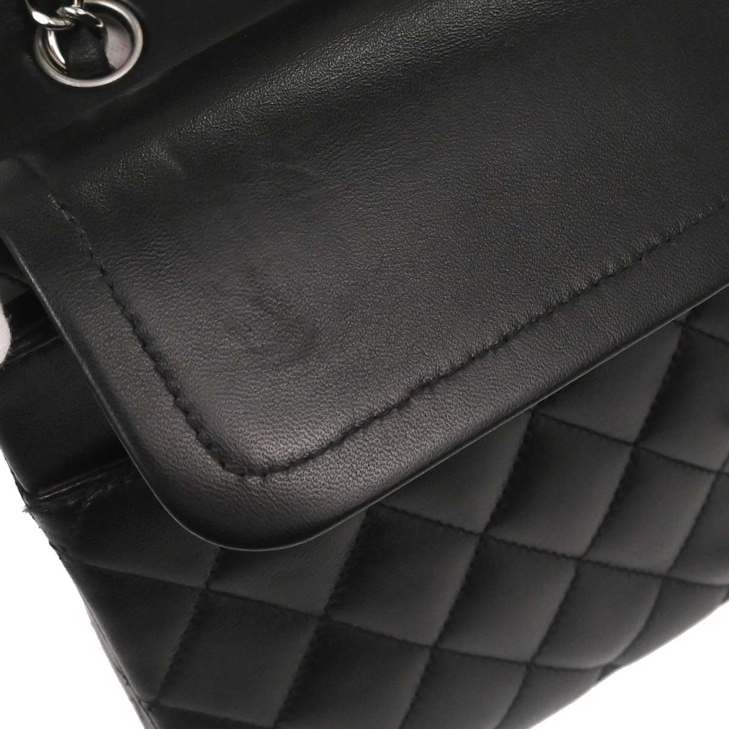 Chanel Black Lambskin Medium Classic Double Flap Shoulder Bag