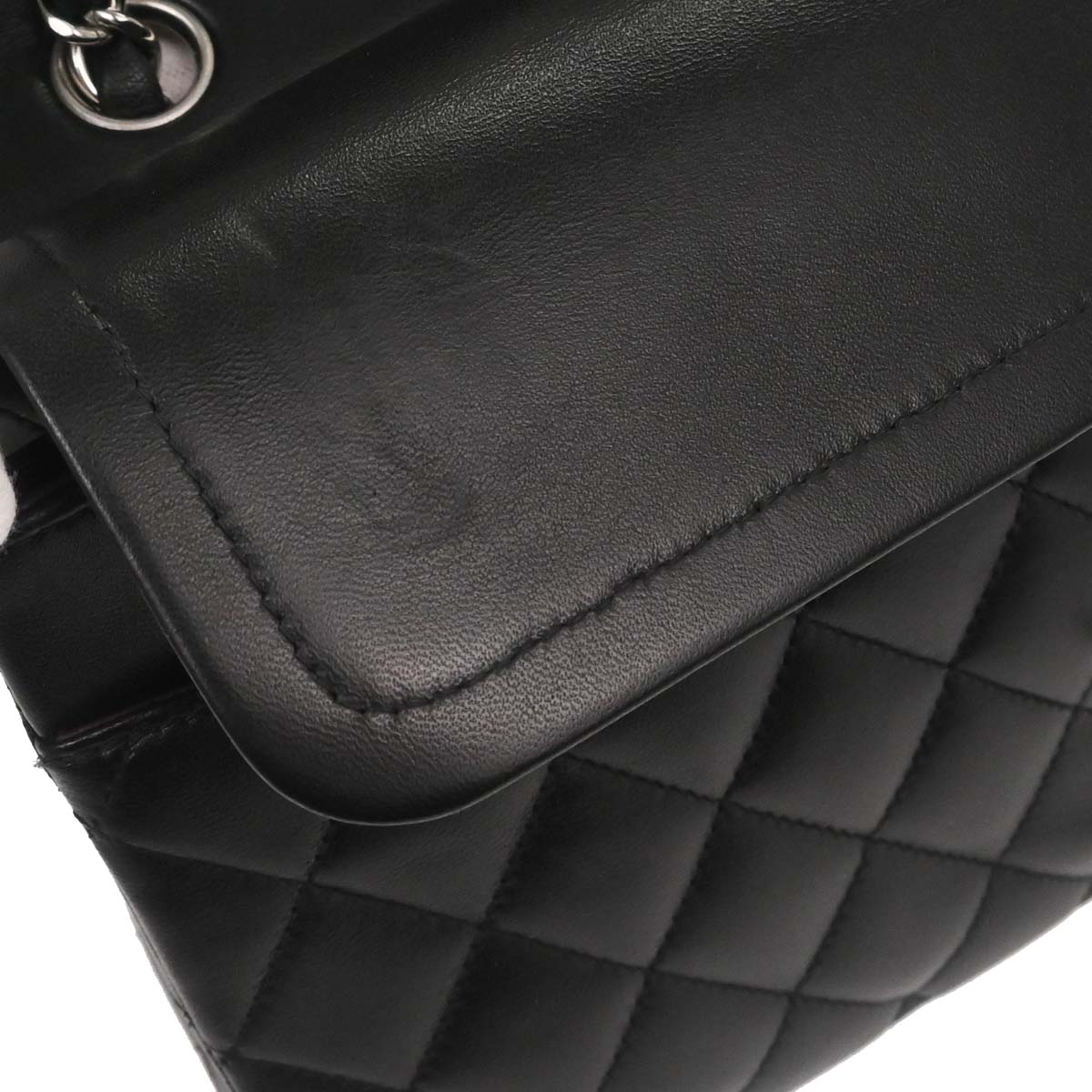 Chanel Black Lambskin Medium Classic Double Flap Shoulder Bag