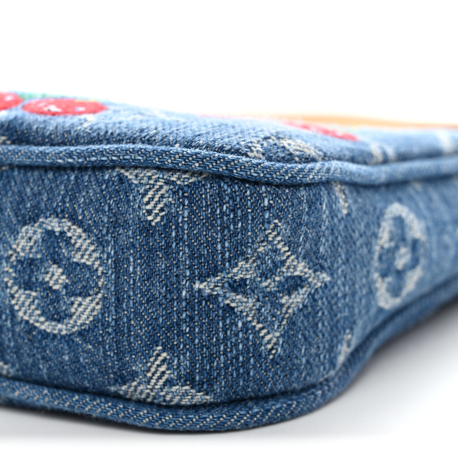 Louis Vuitton LV X TM Monogram Denim Cerises Pochette Accessories Blue