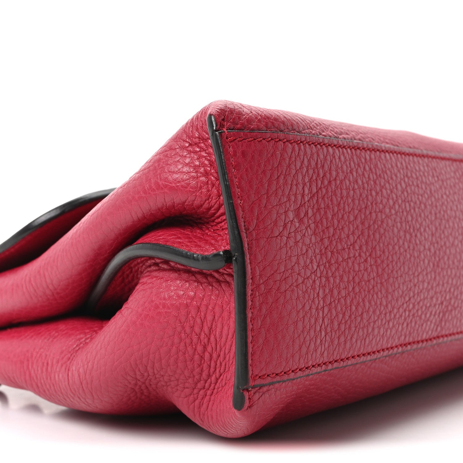 Gucci Cellarius Calfskin Small Bamboo Daily Top Handle Bag  Dark Pink