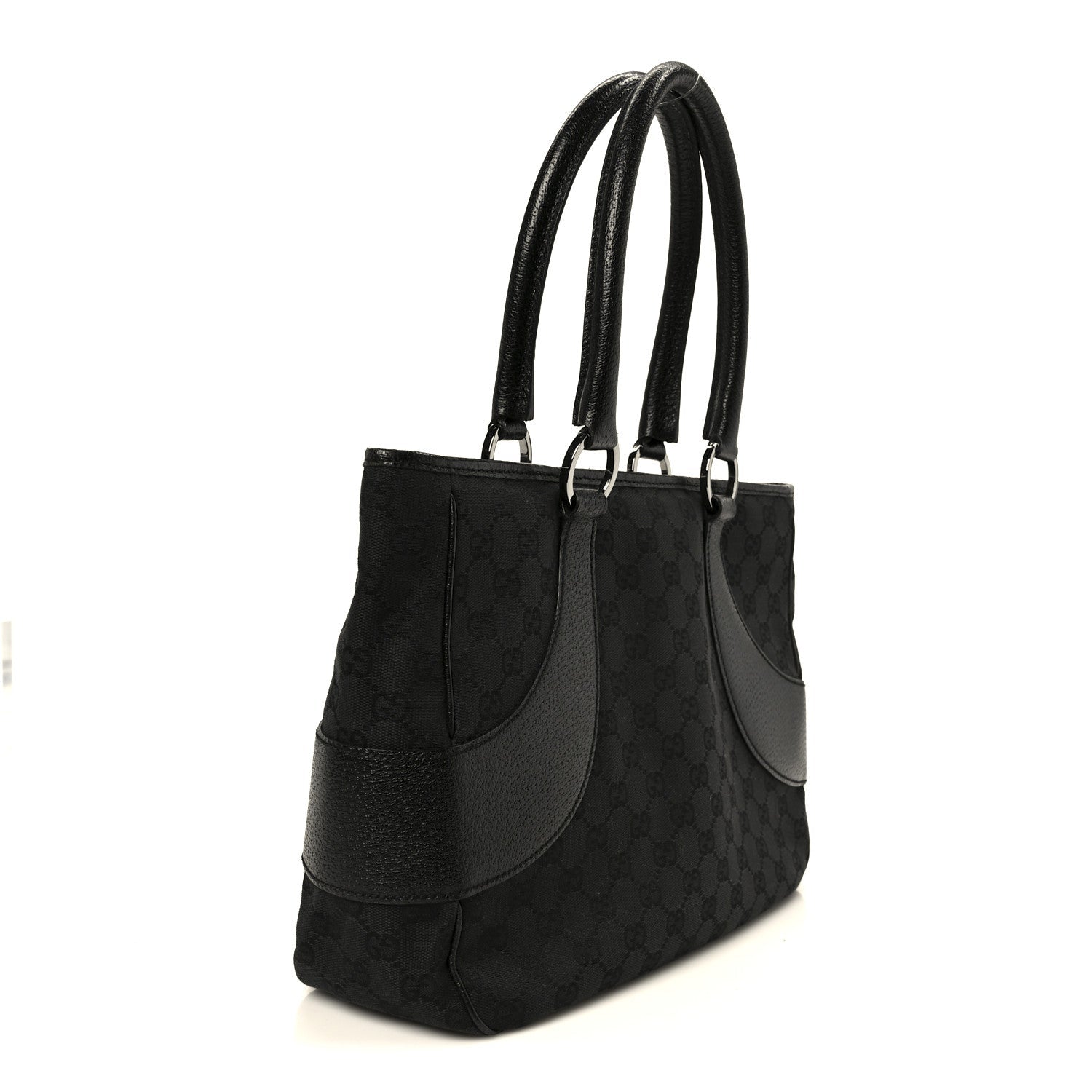 Gucci Monogram Shoulder Bag Black