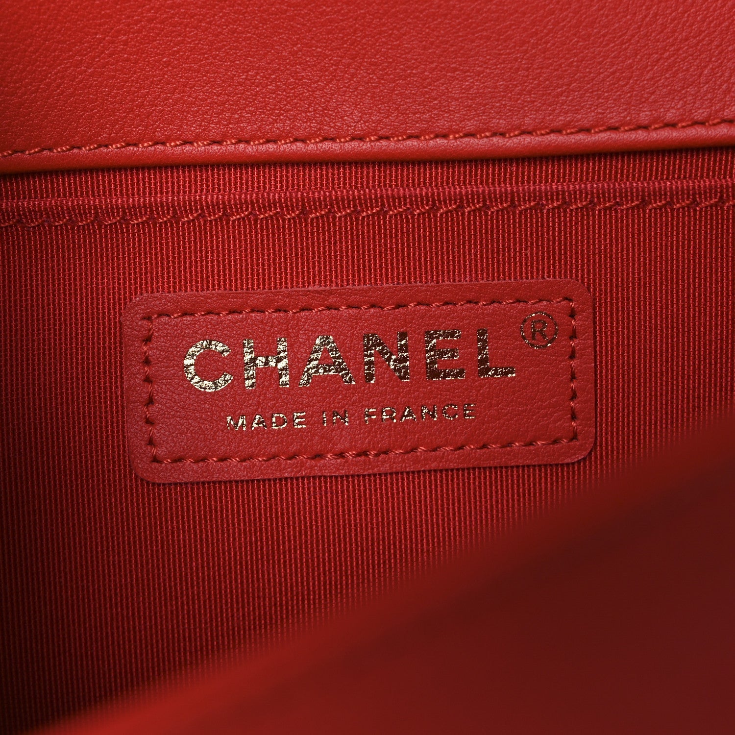 Chanel Calfskin Chevron Quilted Medium Boy Flap Red