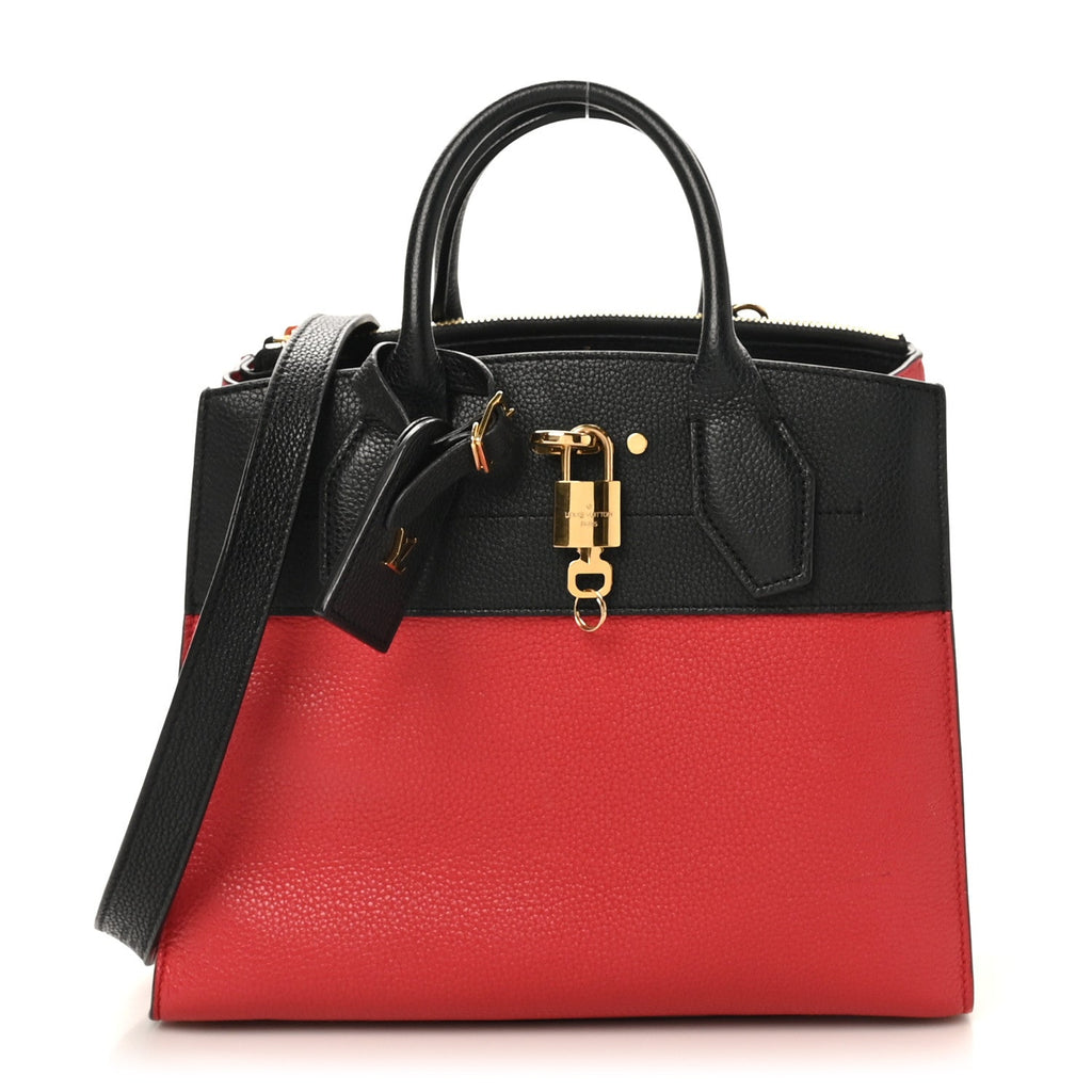 Louis Vuitton Taurillon City Steamer PM Black Rouge