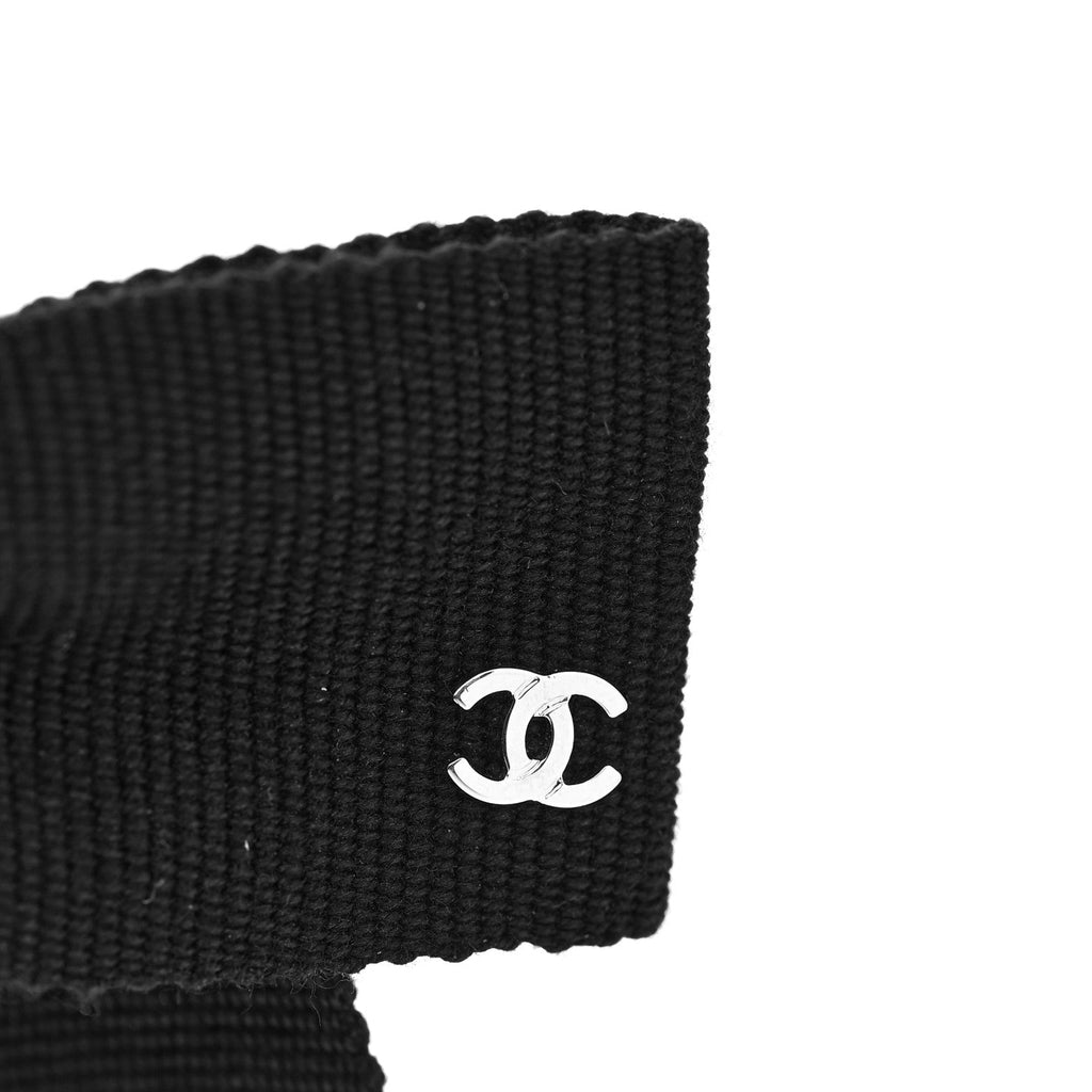 Grosgrain Bow CC Hair Clip Black
