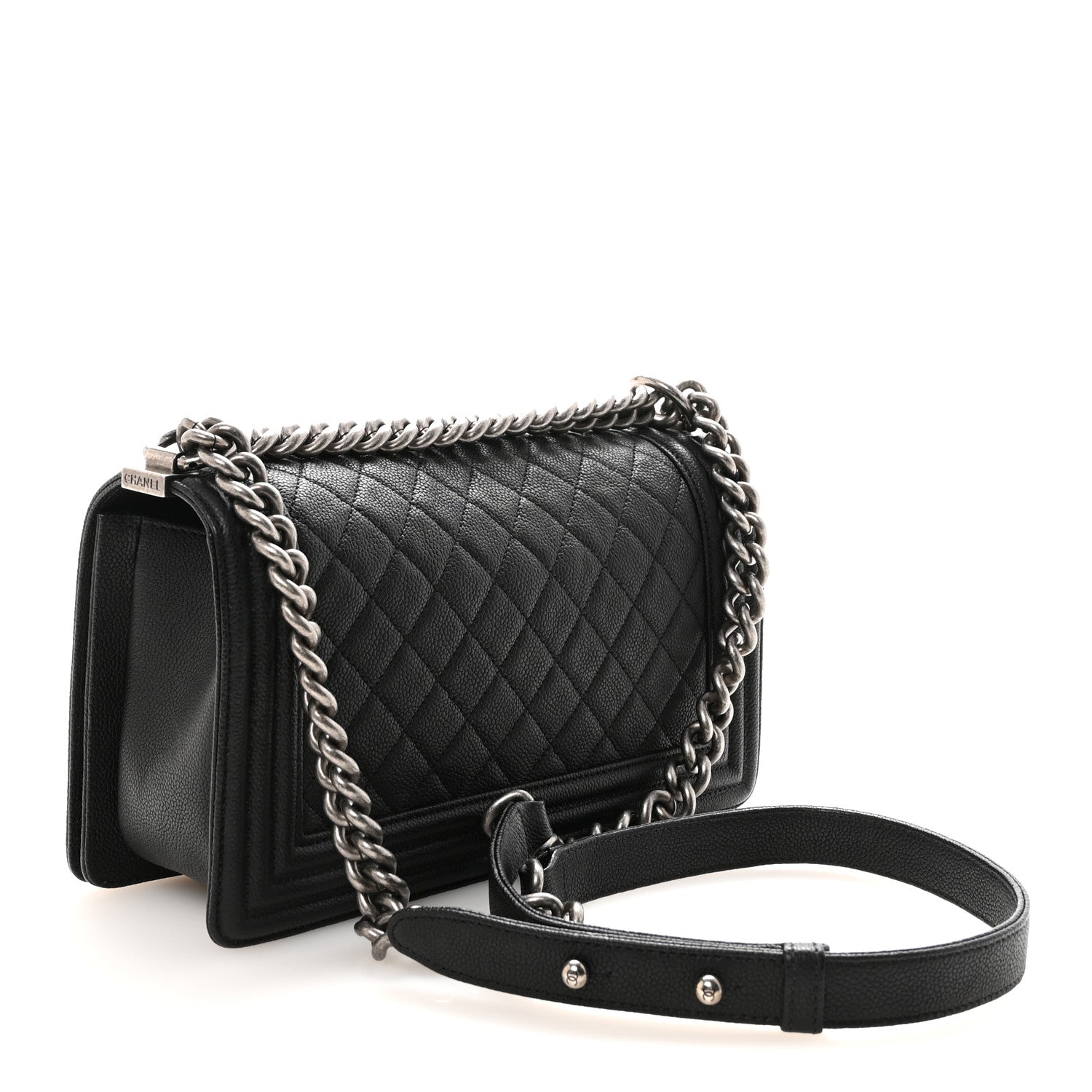 Chanel Caviar Quilted Medium Boy Flap Black
