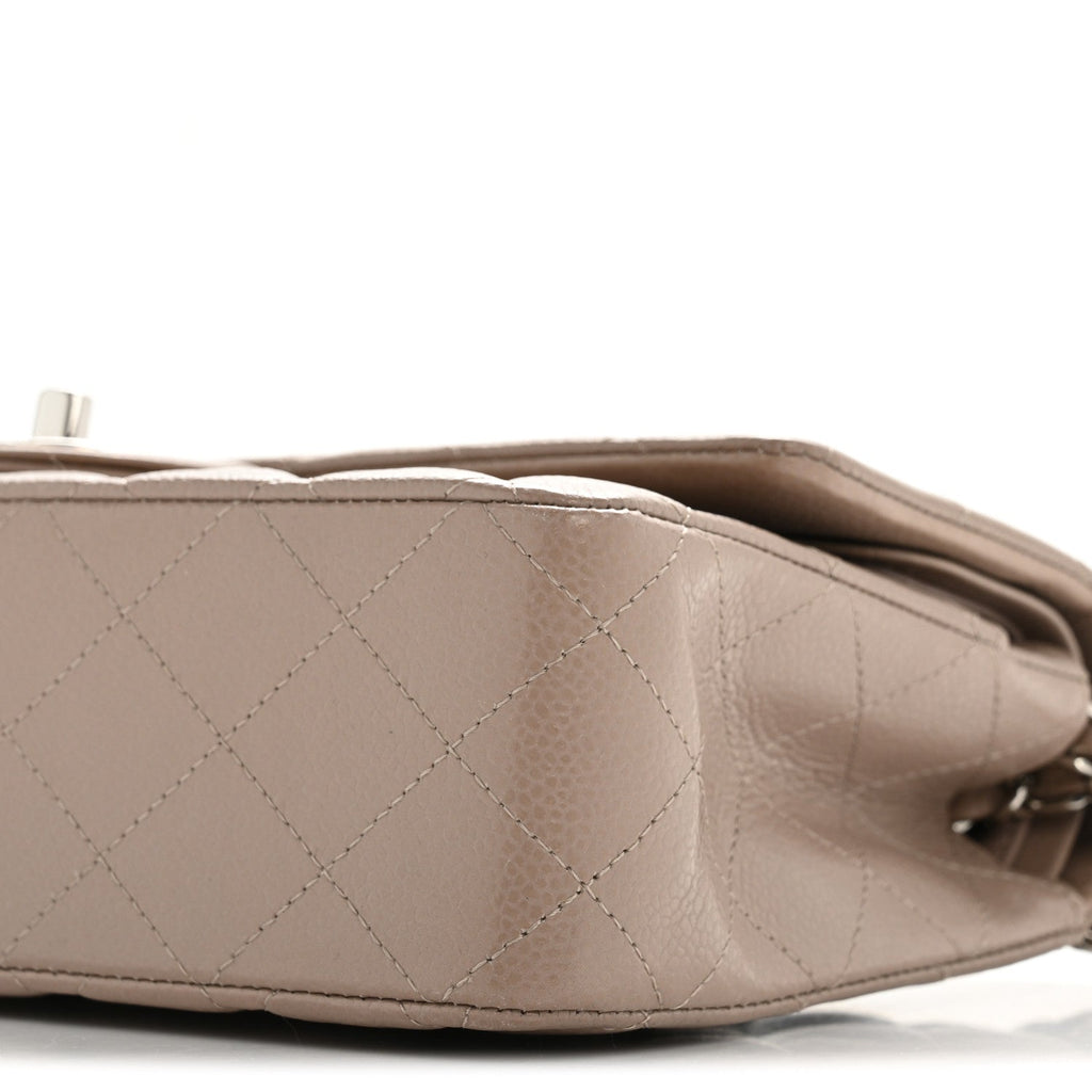Chanel Caviar Quilted Medium Double Flap Taupe