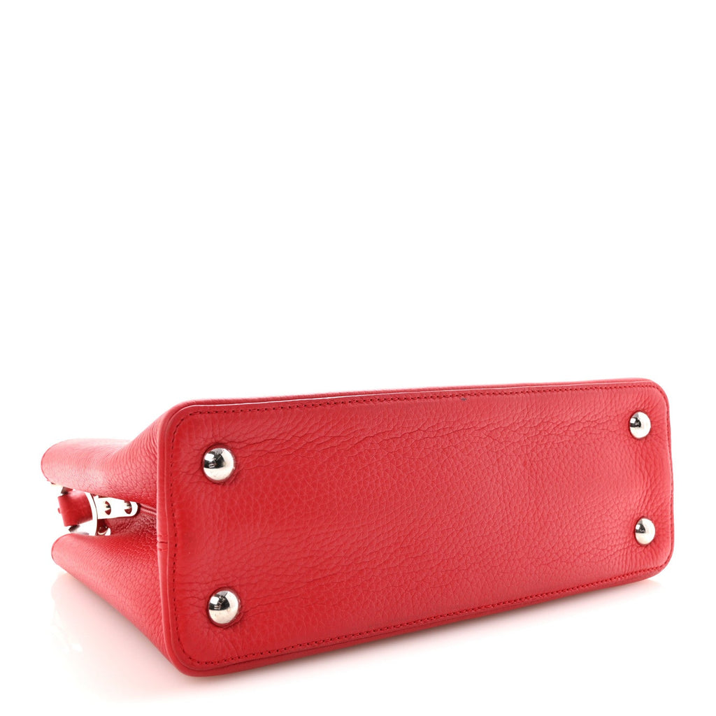 Louis Vuitton Taurillon Capucines PM Rubis