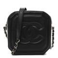 Chanel Calfskin CC Clock Camera Case Black