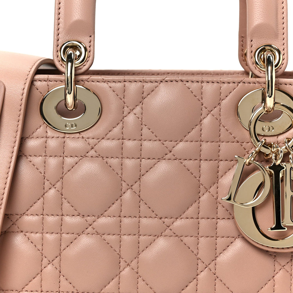 Christian Dior Lambskin Cannage Small My ABCDior Lady Dior Fard
